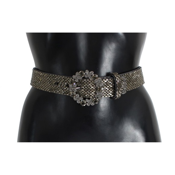 Dolce & Gabbana Blue Braided Gold Brass Chain Waist Belt
